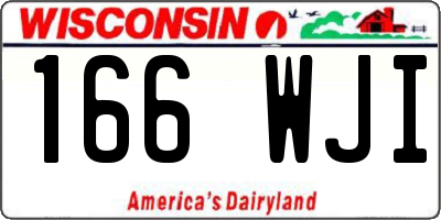 WI license plate 166WJI