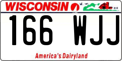WI license plate 166WJJ