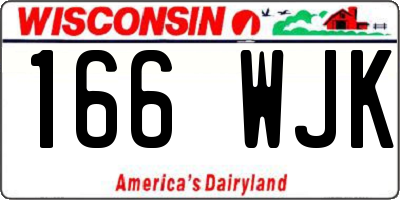 WI license plate 166WJK