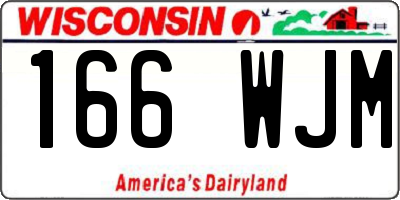 WI license plate 166WJM