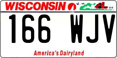 WI license plate 166WJV