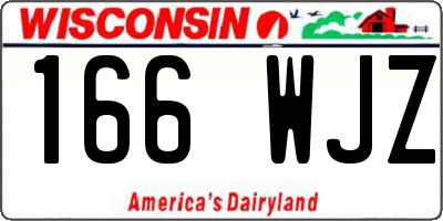 WI license plate 166WJZ