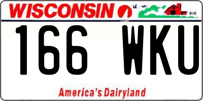 WI license plate 166WKU