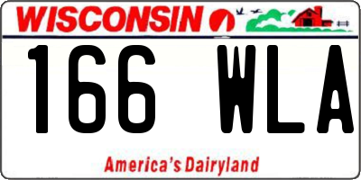 WI license plate 166WLA
