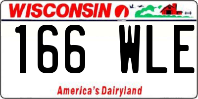 WI license plate 166WLE