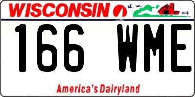 WI license plate 166WME