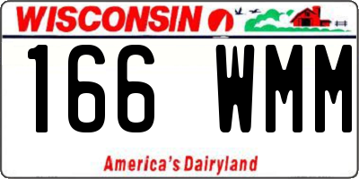 WI license plate 166WMM