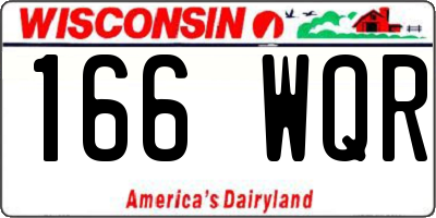 WI license plate 166WQR