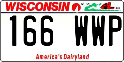 WI license plate 166WWP