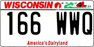 WI license plate 166WWQ