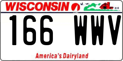 WI license plate 166WWV