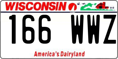 WI license plate 166WWZ