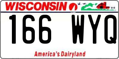 WI license plate 166WYQ