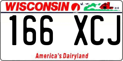 WI license plate 166XCJ