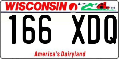 WI license plate 166XDQ