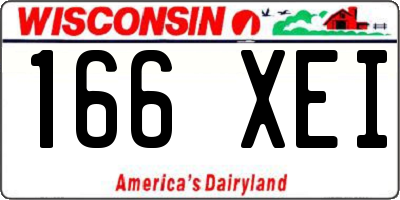 WI license plate 166XEI