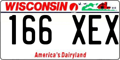 WI license plate 166XEX