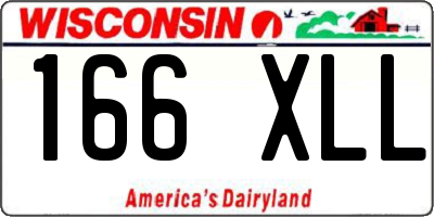 WI license plate 166XLL