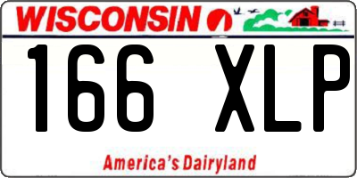 WI license plate 166XLP