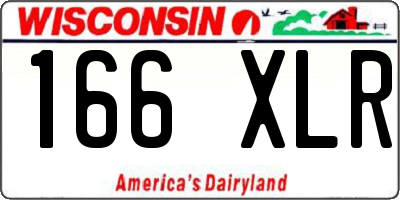 WI license plate 166XLR