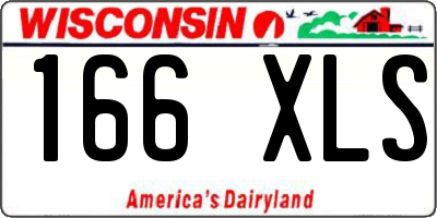 WI license plate 166XLS