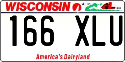 WI license plate 166XLU