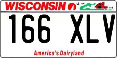 WI license plate 166XLV