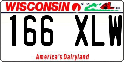 WI license plate 166XLW
