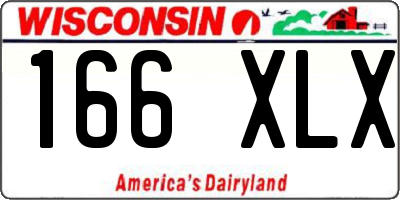 WI license plate 166XLX