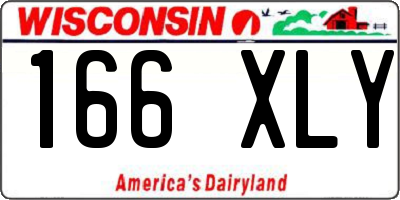 WI license plate 166XLY