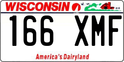 WI license plate 166XMF