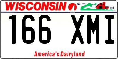 WI license plate 166XMI