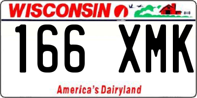 WI license plate 166XMK
