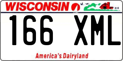 WI license plate 166XML