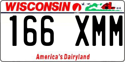 WI license plate 166XMM