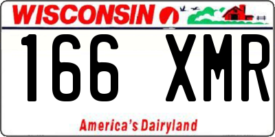 WI license plate 166XMR