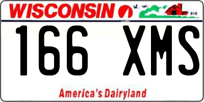 WI license plate 166XMS