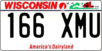 WI license plate 166XMU