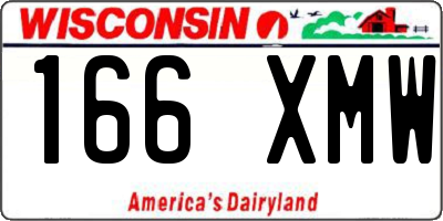 WI license plate 166XMW