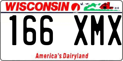 WI license plate 166XMX