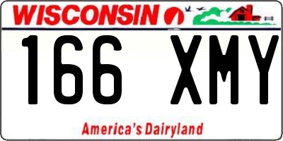 WI license plate 166XMY
