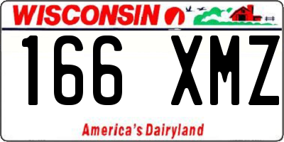 WI license plate 166XMZ