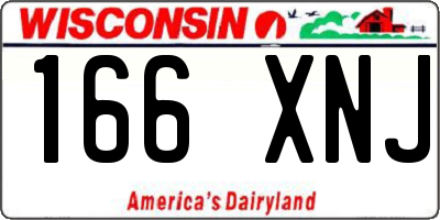 WI license plate 166XNJ