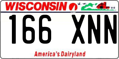 WI license plate 166XNN