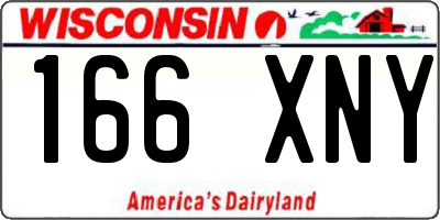 WI license plate 166XNY