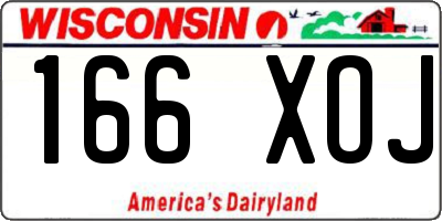 WI license plate 166XOJ