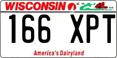 WI license plate 166XPT