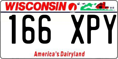 WI license plate 166XPY