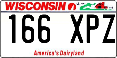 WI license plate 166XPZ
