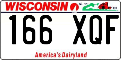 WI license plate 166XQF
